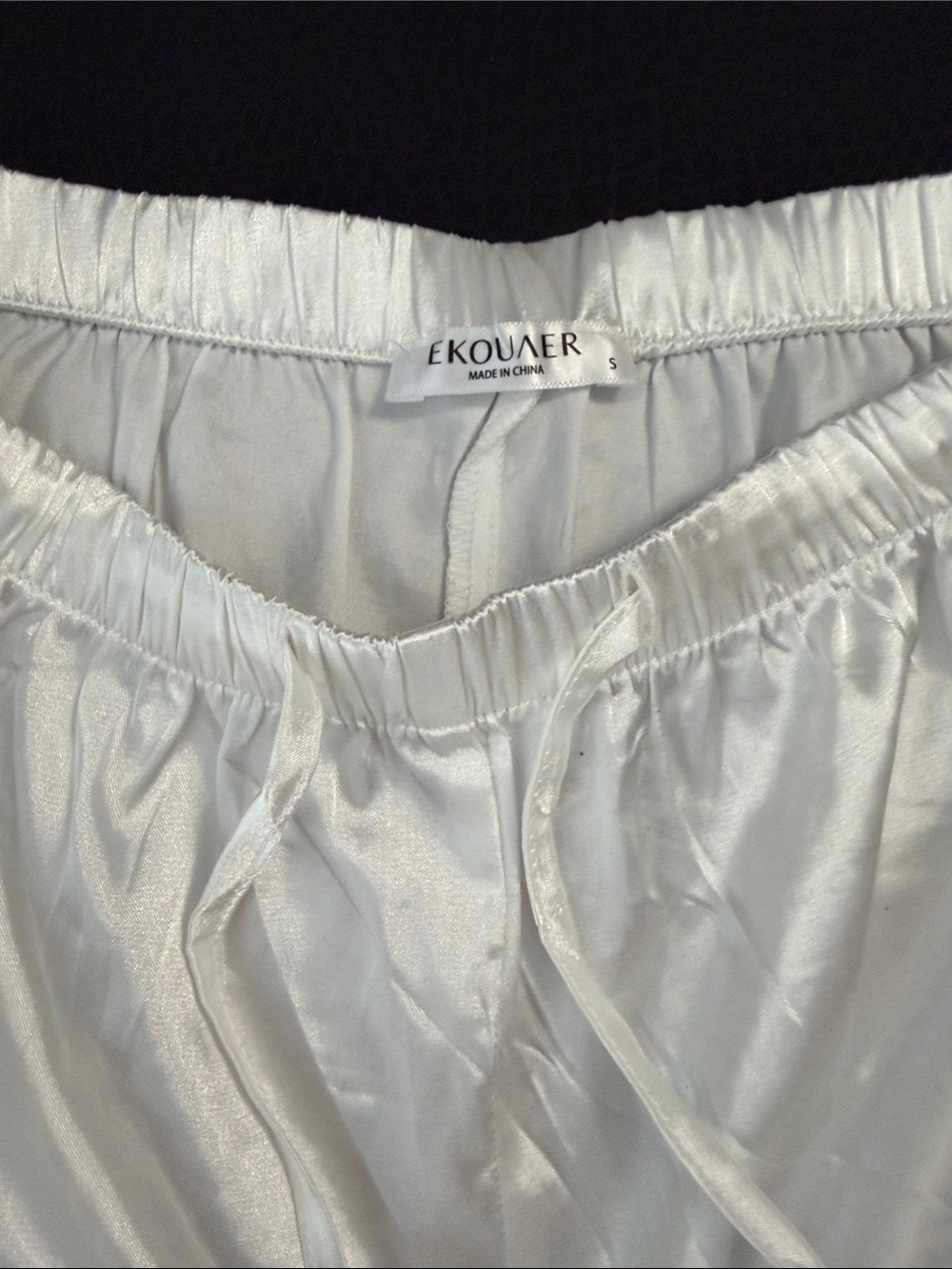 NWOT Satin Short Pajama Set - White - Picture 8 of 9